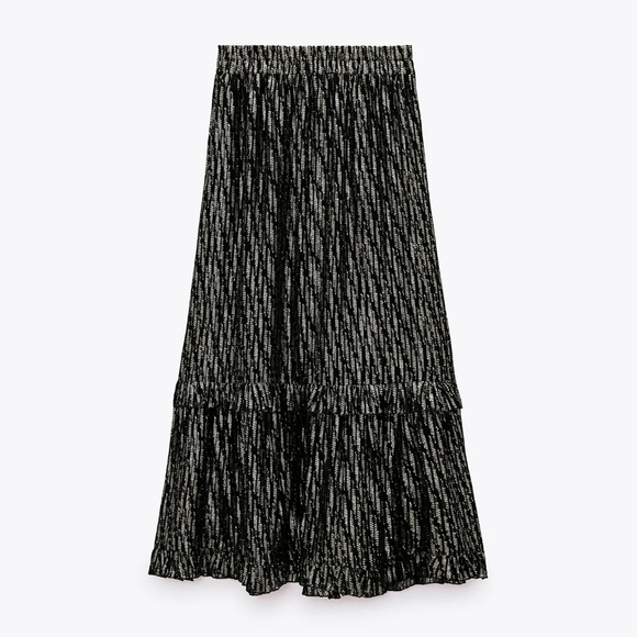 Zara Metalic thread Maxi skirt - Picture 3 of 3